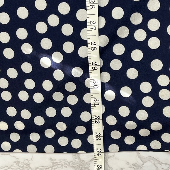 J. Crew Gallery Shift dress, navy blue with white polka dots, size 4 - Picture 7 of 10